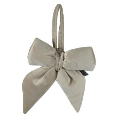 Decorazione Natalizia Fiocco Velluto Beige cm.13,5x17 |Silani