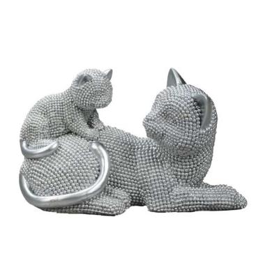 Gatto Sparky con Cucciolo cm.19x9x13 | Mauro Ferretti