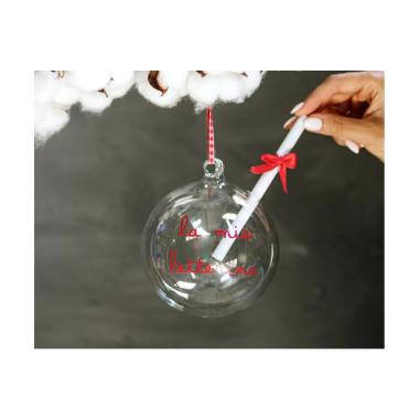 Pallina Natale Vetro cm.ÃƒÂ˜12 con Scritta La mia Letterina |Simple