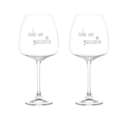 Bicchiere Vetro p2 Calice Vino Solo un Goccetto Simply Day |Simple