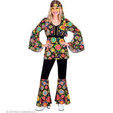 Costume Hippie Anni '70/'80 Nero |Widmann