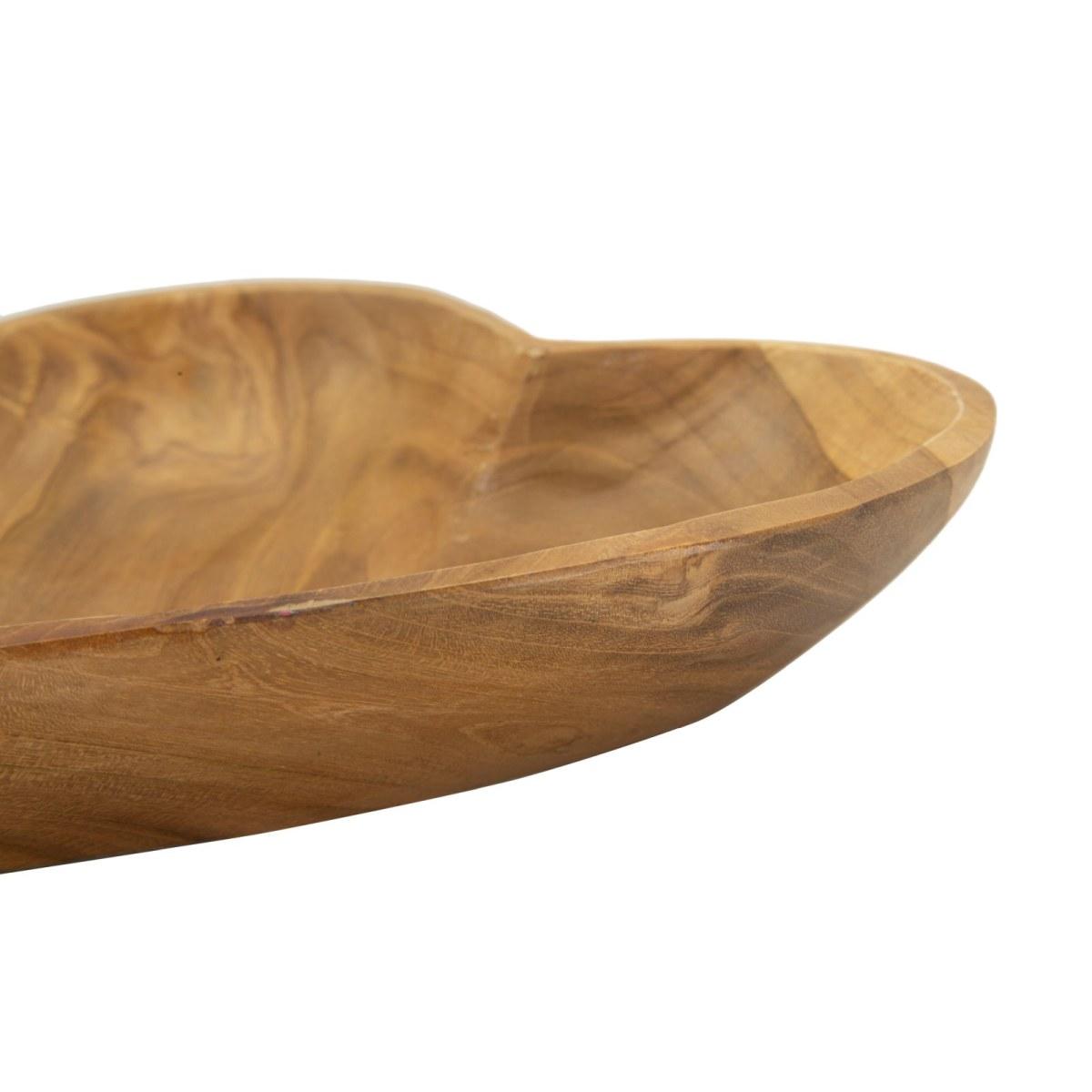 Svuota Tasche Kiha Cuore Teak Massello cm.18x22x4,5 | Mauro Ferretti