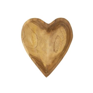 Svuota Tasche Kiha Cuore Teak Massello cm.15x17x3,5 | Mauro Ferretti