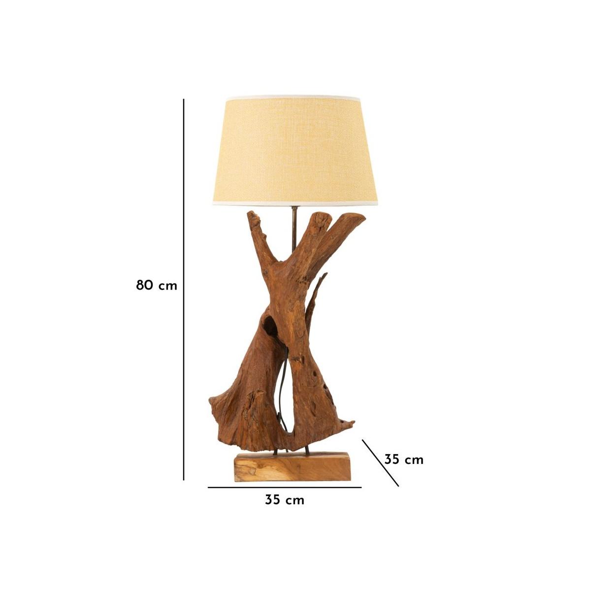 Lampada da Tavolo Teak Riciclato cm.35x80 | Mauro Ferretti