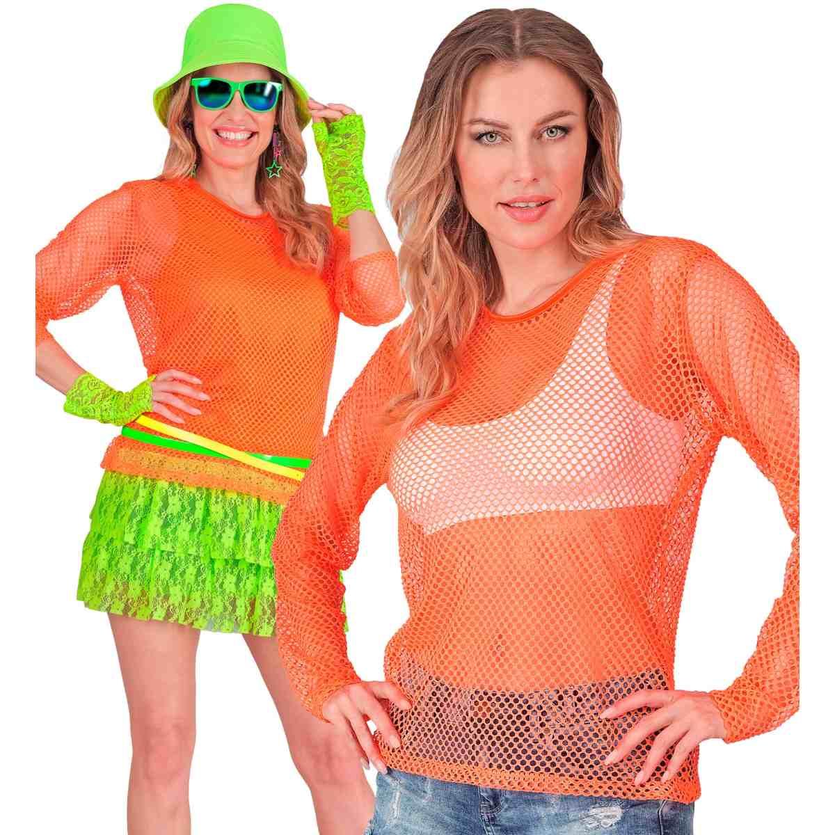 Maglia Rete Arancione Fluo |Widmann