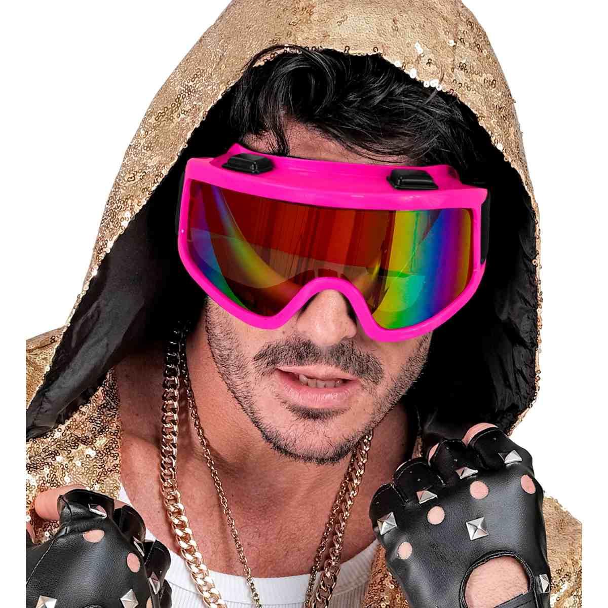 Occhiali da Sci Anni '80 Rosa Fluo |Widmann