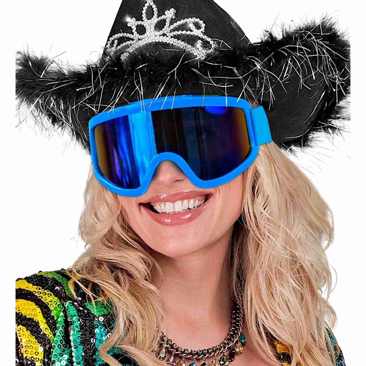 Occhiali da Sci Anni '80 Blu Fluo |Widmann