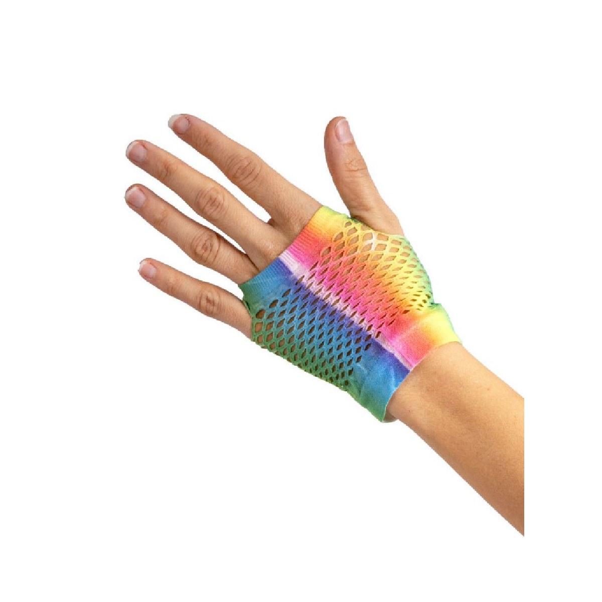 Guanti Corti Rete Multicolor Senza Dita cm.10 |Carnival Toys