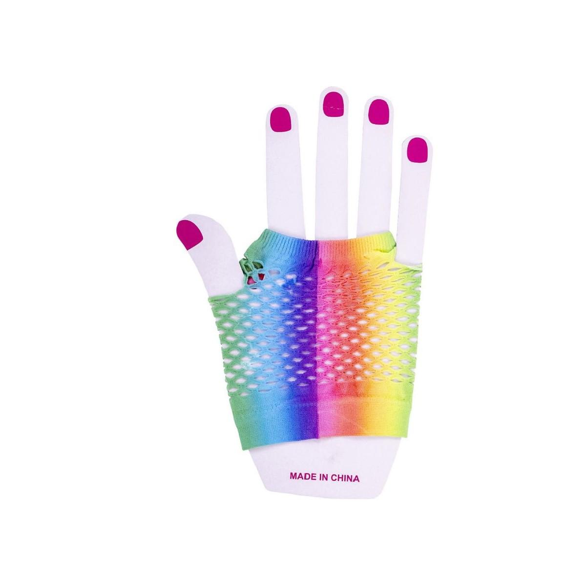 Guanti Corti Rete Multicolor Senza Dita cm.10 |Carnival Toys