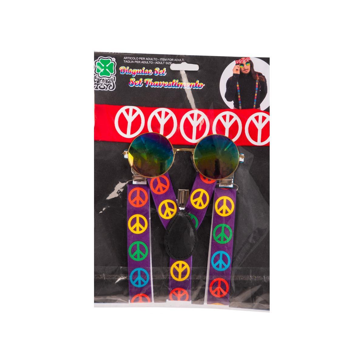 Hippie Bretelle Occhiali con Fascia Set pz.3 |Carnival Toys