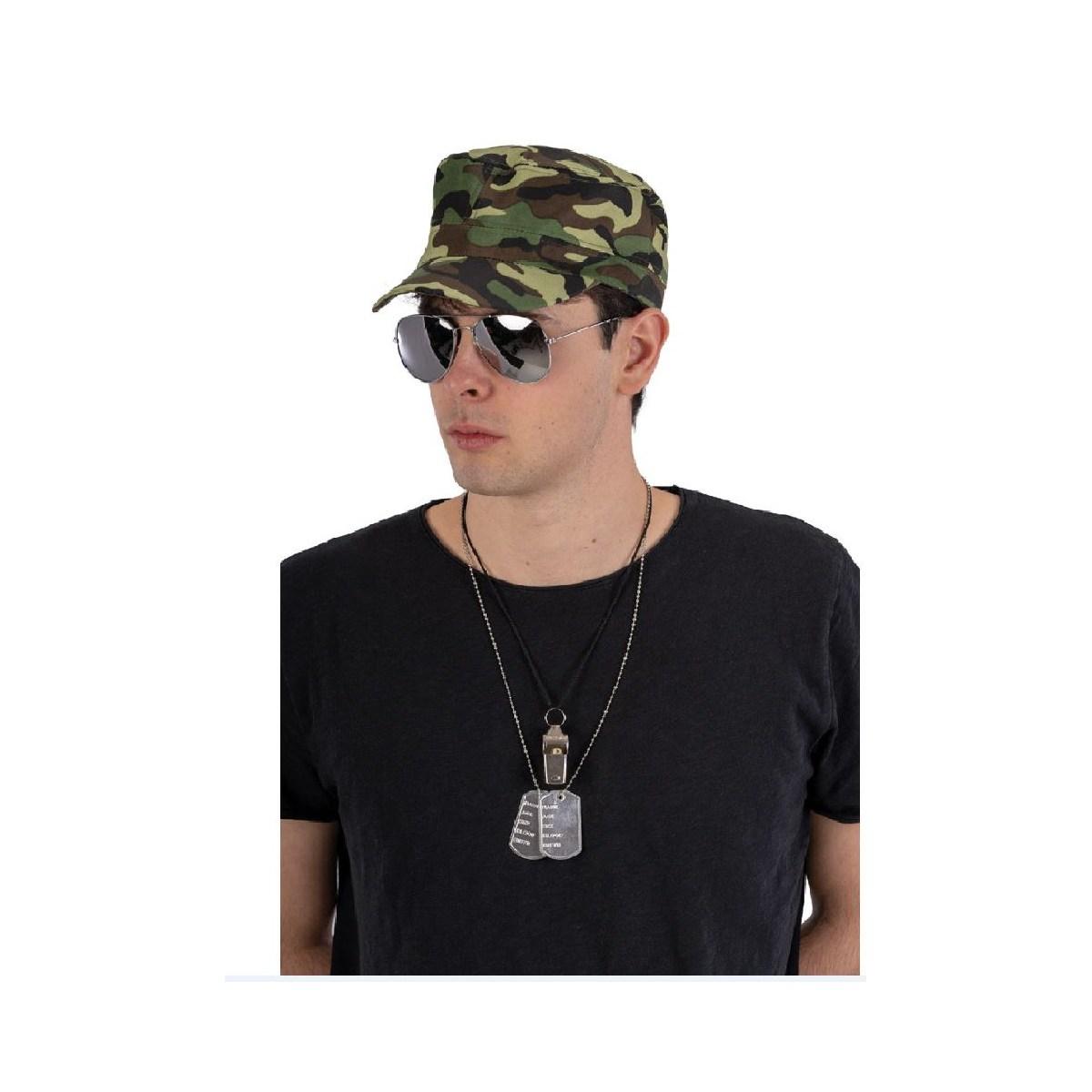 Militare Cappello con Occhiali Collana Fischietto Set pz.4 |Carnival Toys