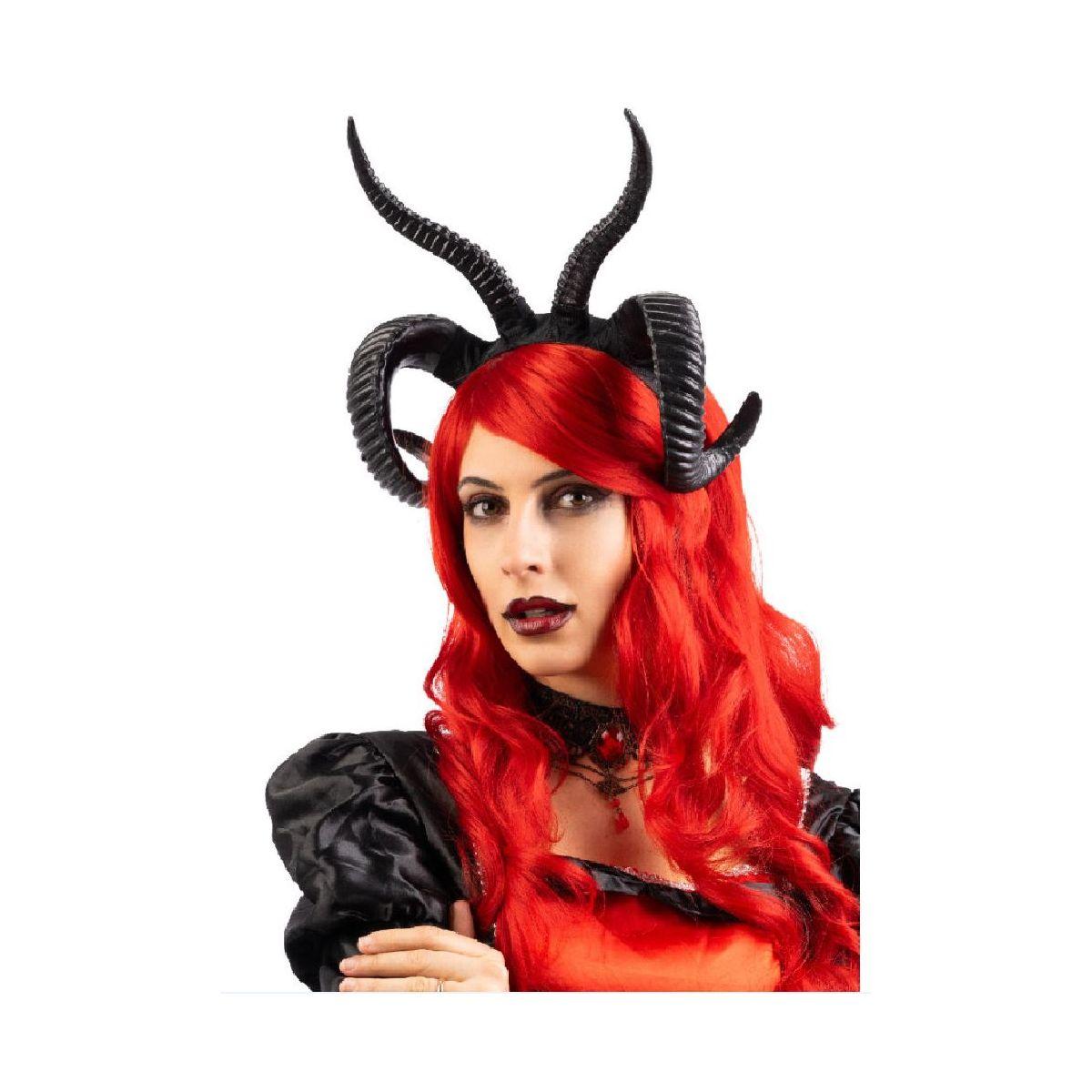 Cerchietto Demone con Corna Nere |Carnival Toys