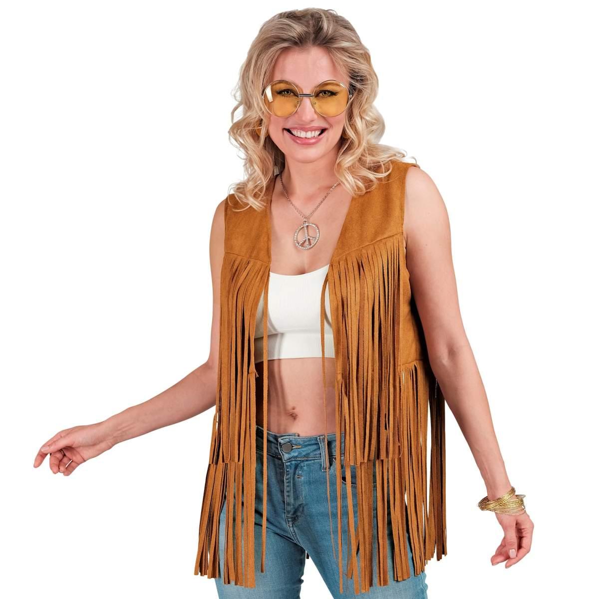 Costume Gilet Marrone con Frange |Widmann