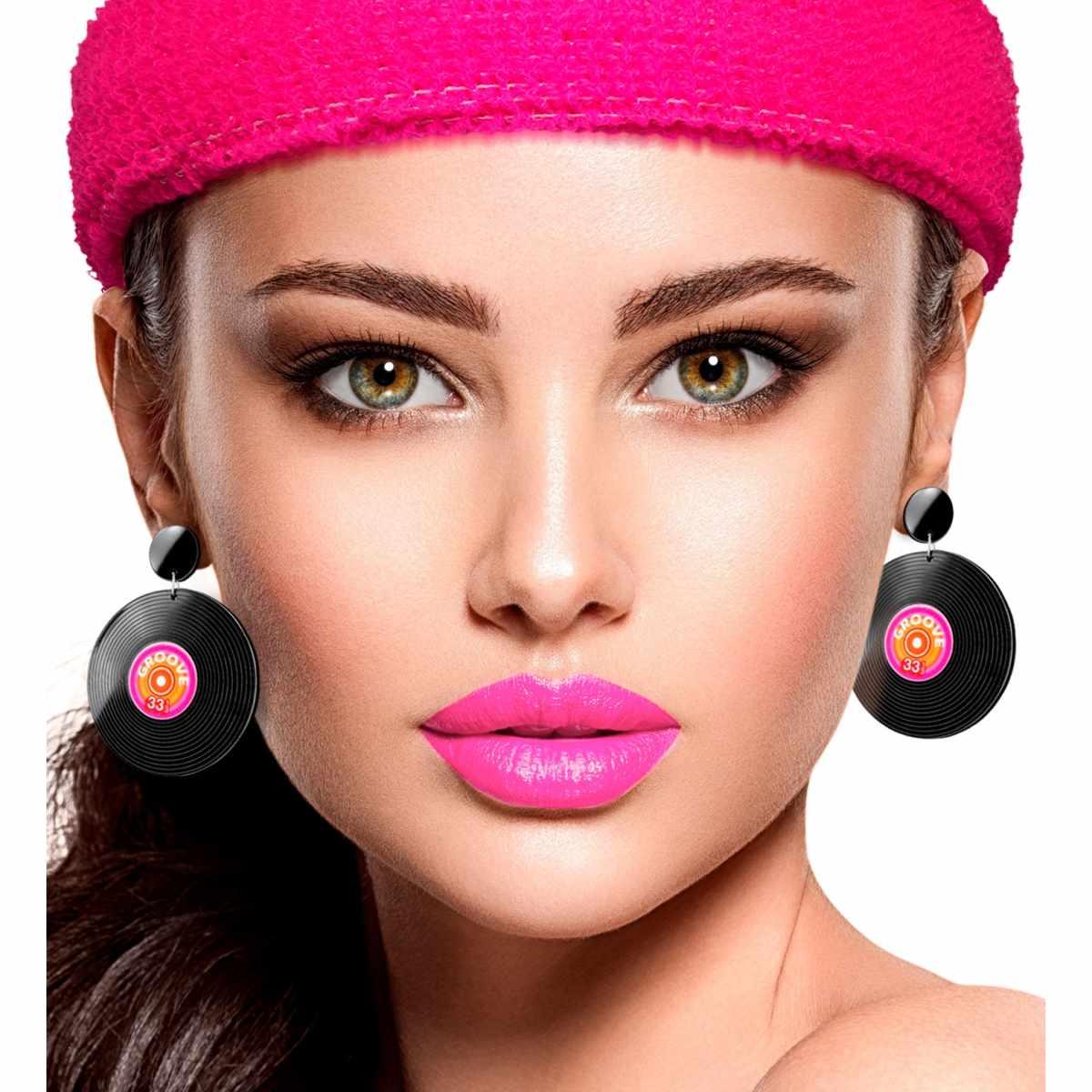 Orecchini Disco Vinile Anni '80 |Widmann