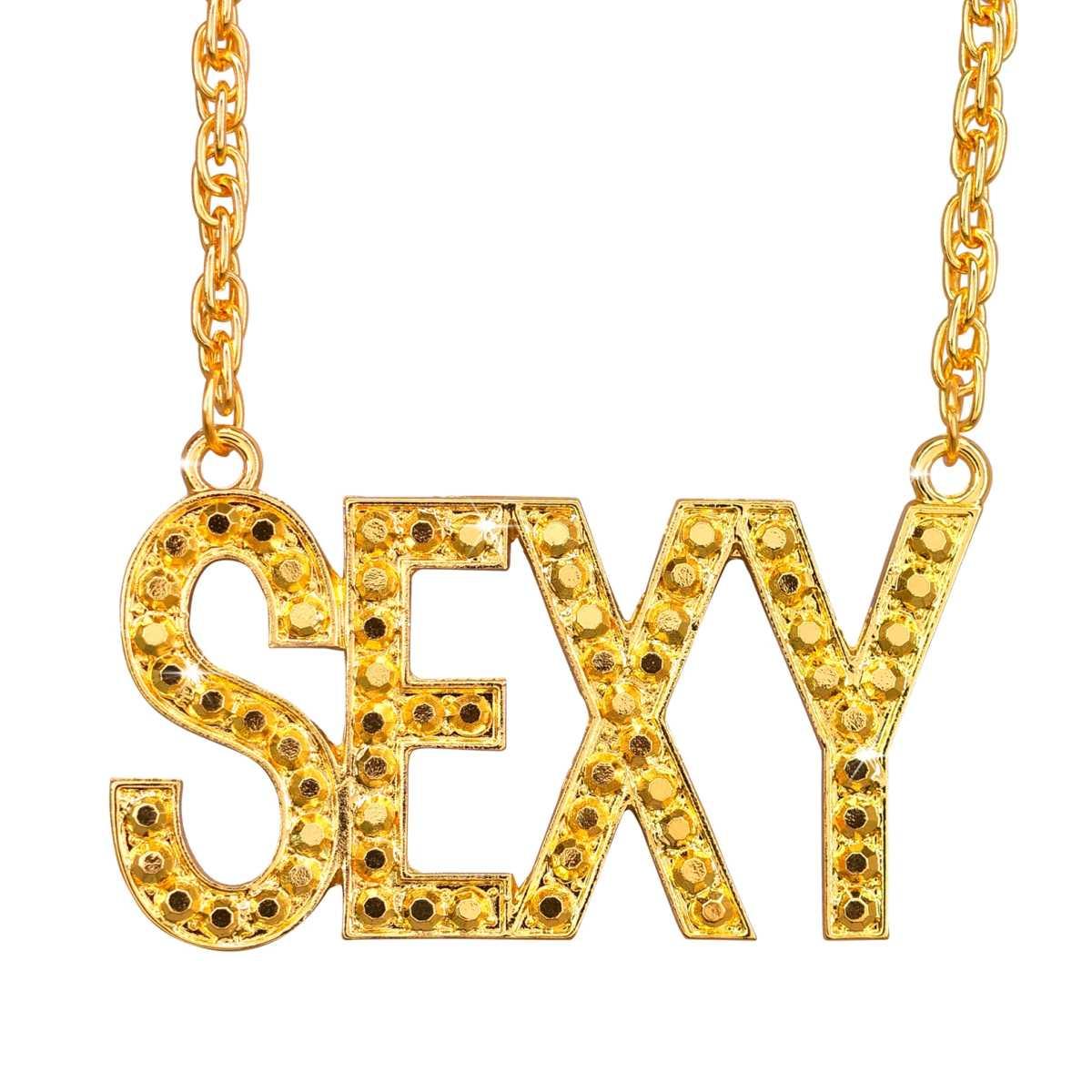 Collana Metallo Scritta Sexy cm.65 |Widmann