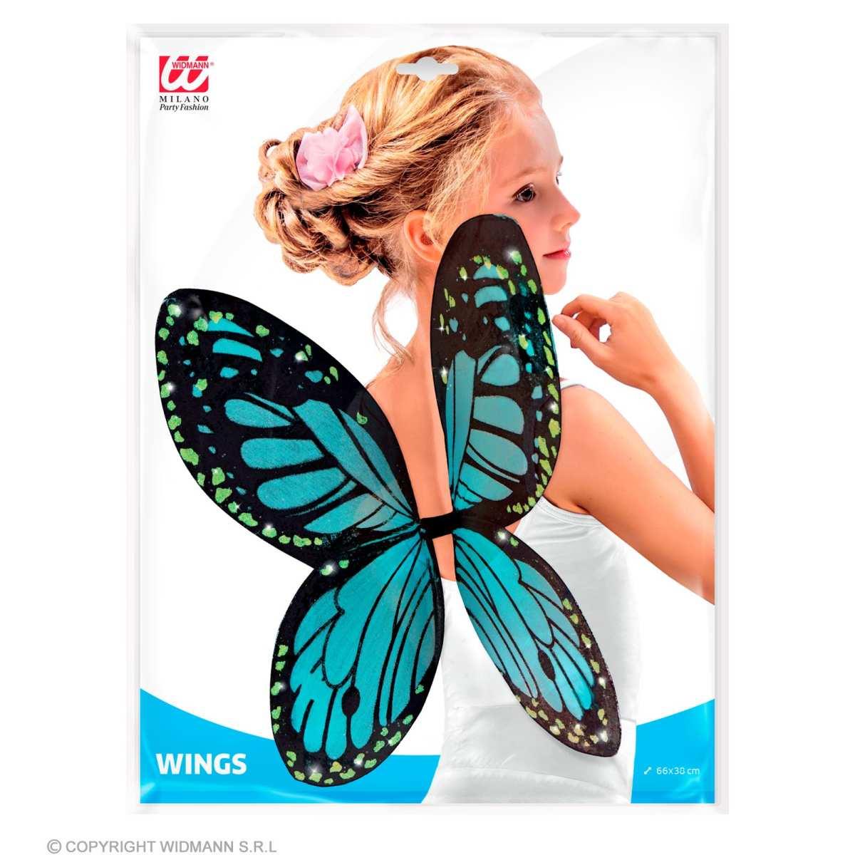 Ali Farfalla Nero Blu cm.66x38 |Widmann