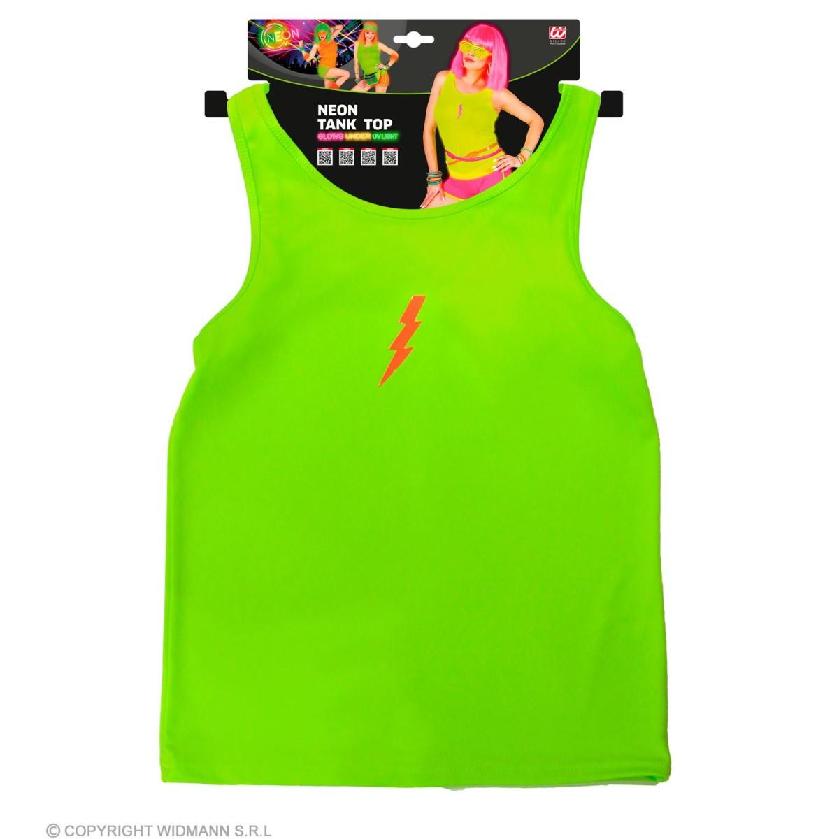 Canotta Verde Fluorescente Anni '80 |Widmann