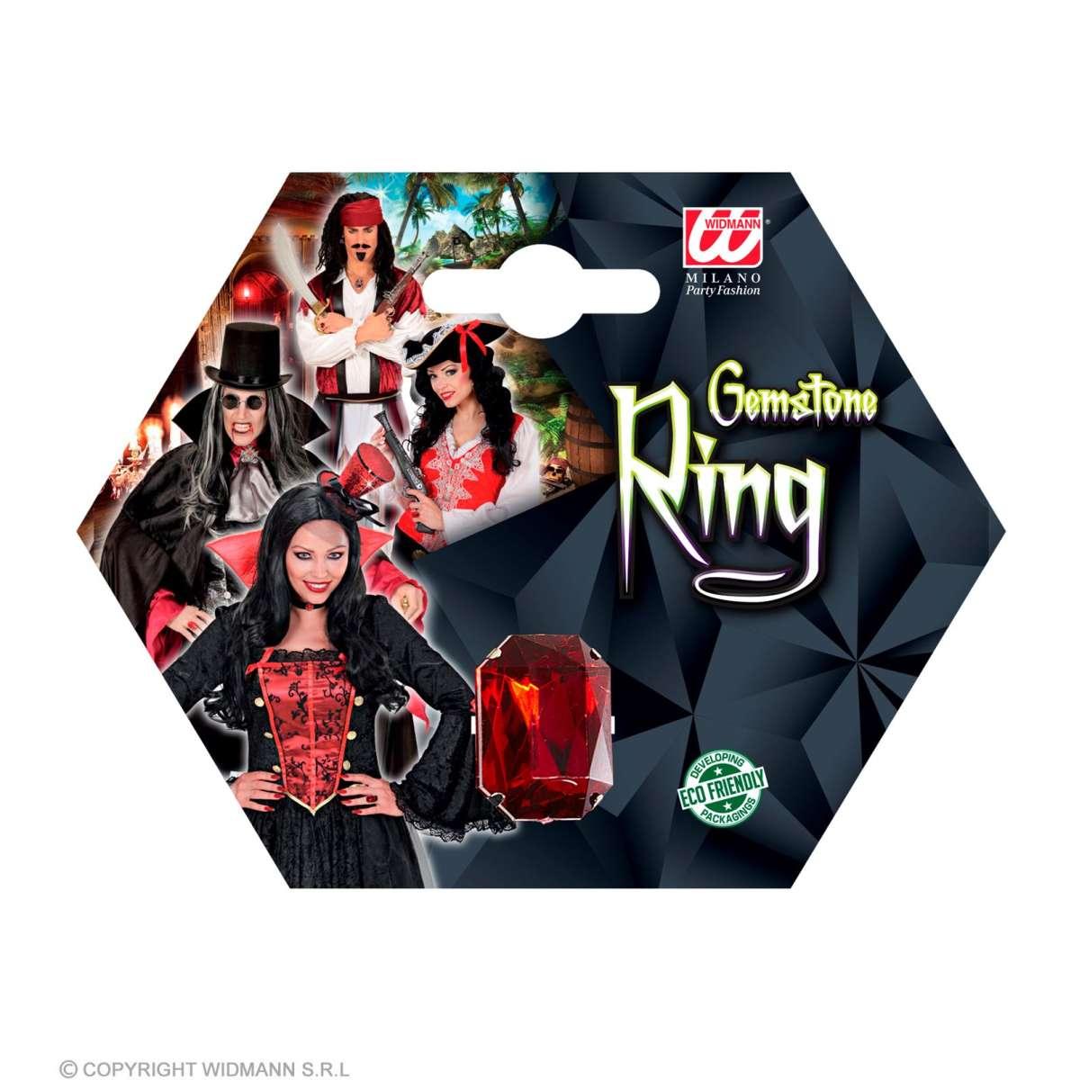 Anello Argento con Pietra Rossa |Widmann