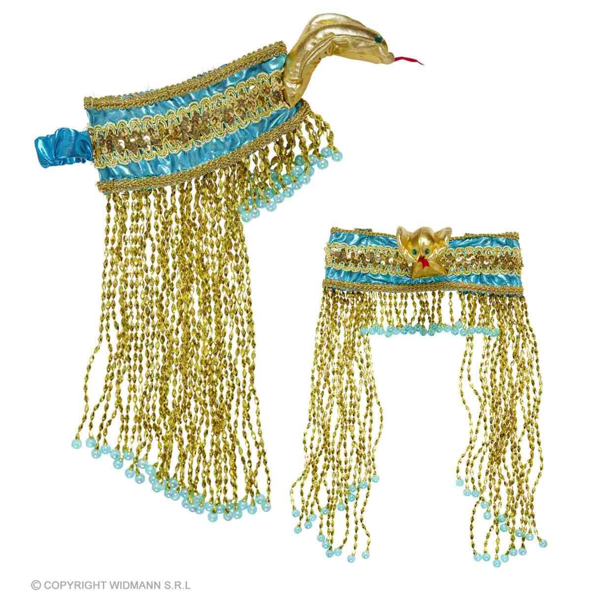 Diadema Copricapo Egiziana con Perline e Serpente |Widmann