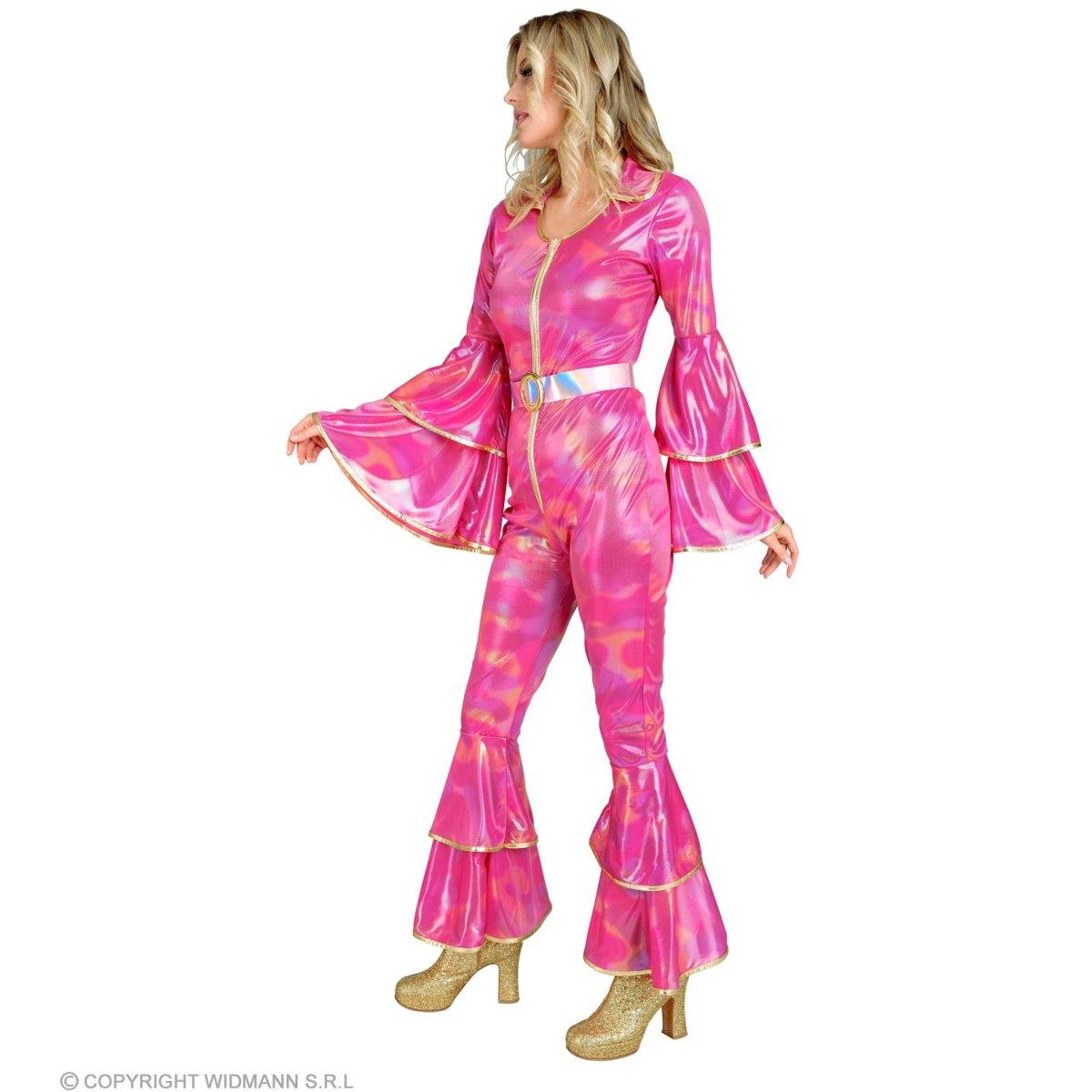 Costume Tuta Disco Anni '70 Rosa |Widmann