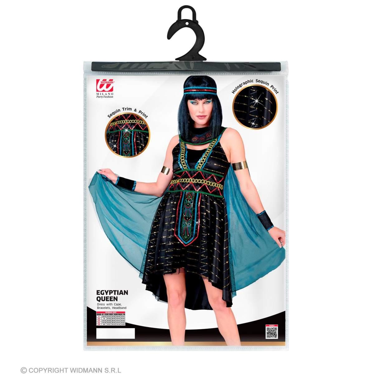 Costume Egiziana Regina Nera Oro |Widmann