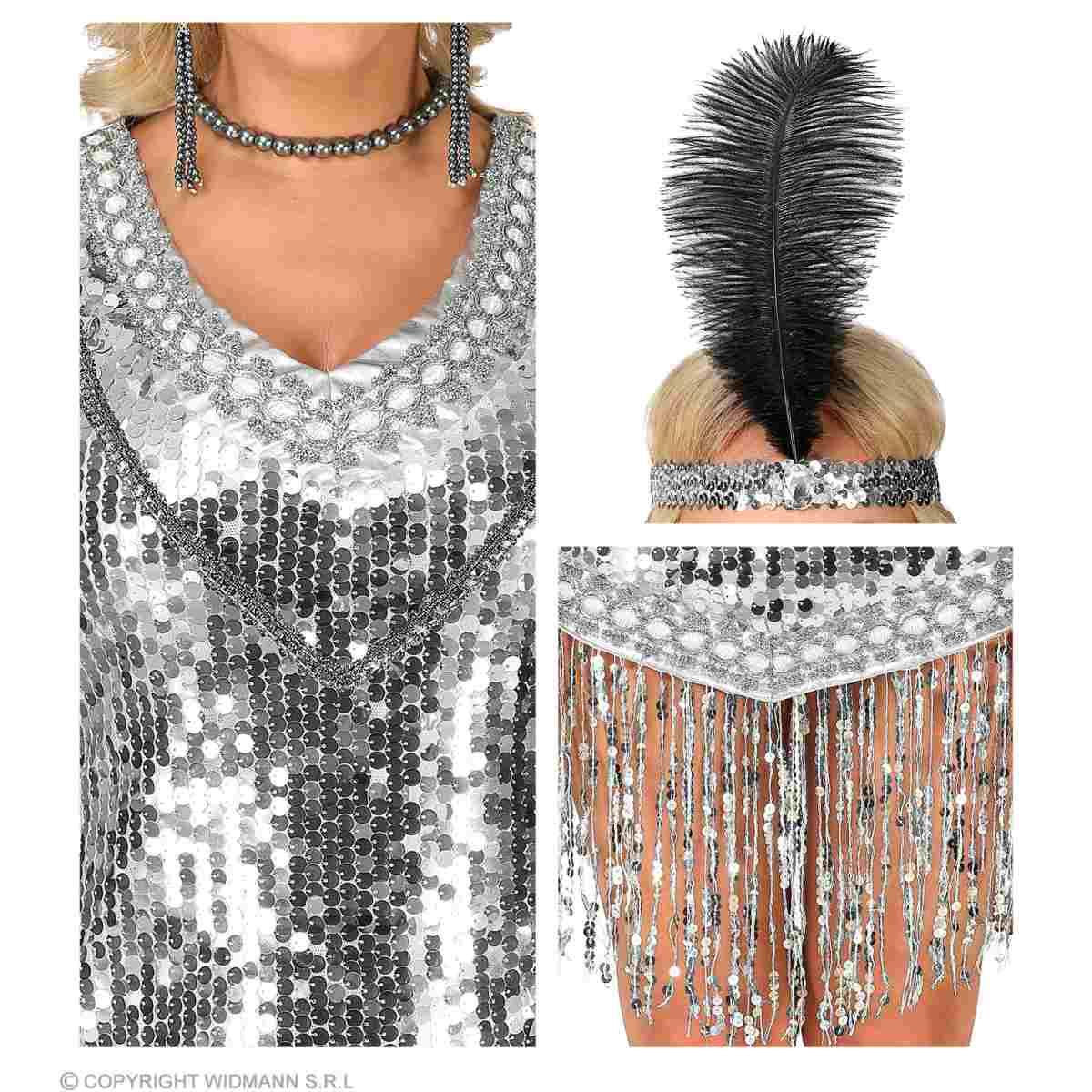 Costume Charleston Anni '20 Argento |Widmann