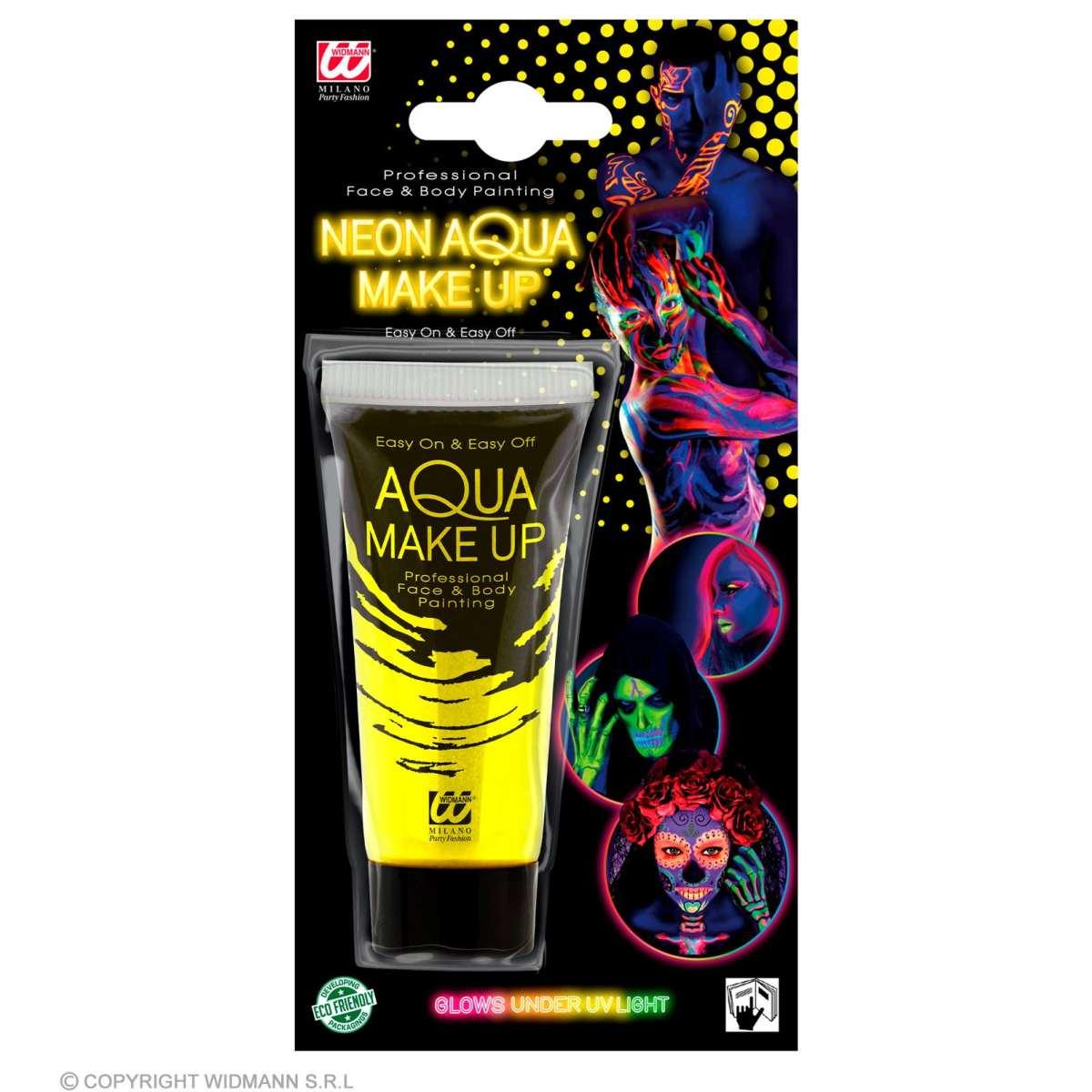 Trucco Crema Tubo Acqua Giallo Fluo ml.30 |Widmann