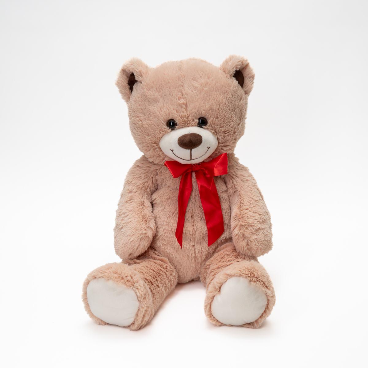 Orso Peluche cm.180 Beige con Fiocco Rosso |Silani