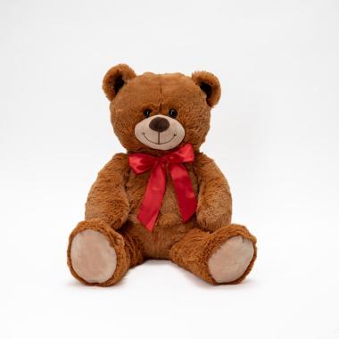 Orso Peluche cm.150 Marrone con Fiocco Rosso |Silani