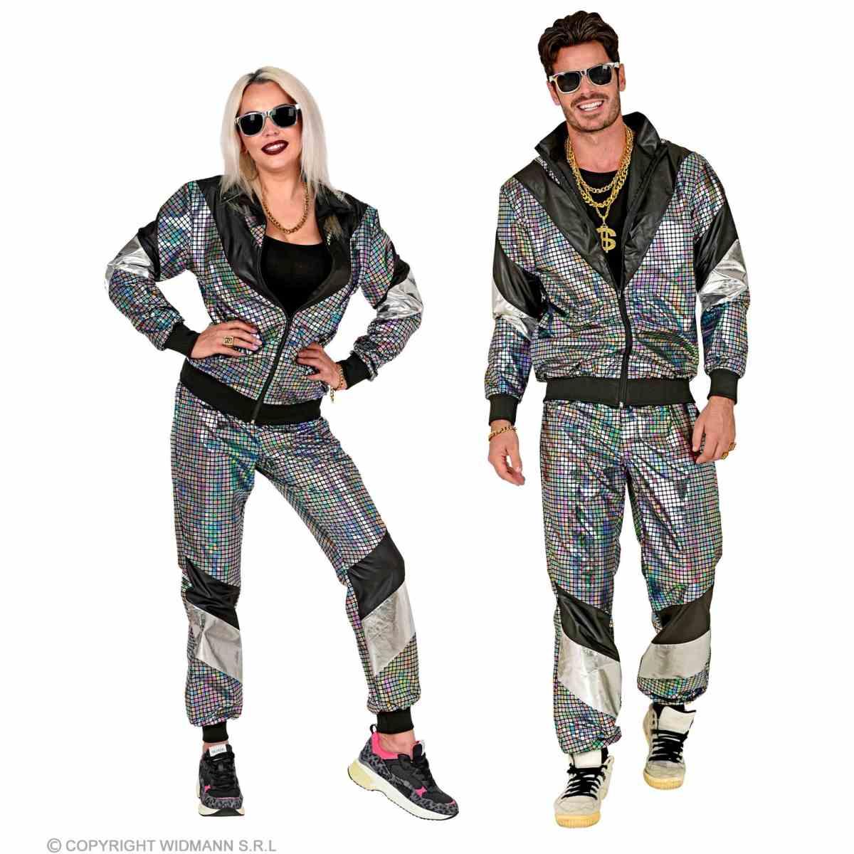 Costume Tuta Anni '70/'80 Dance Argento |Widmann