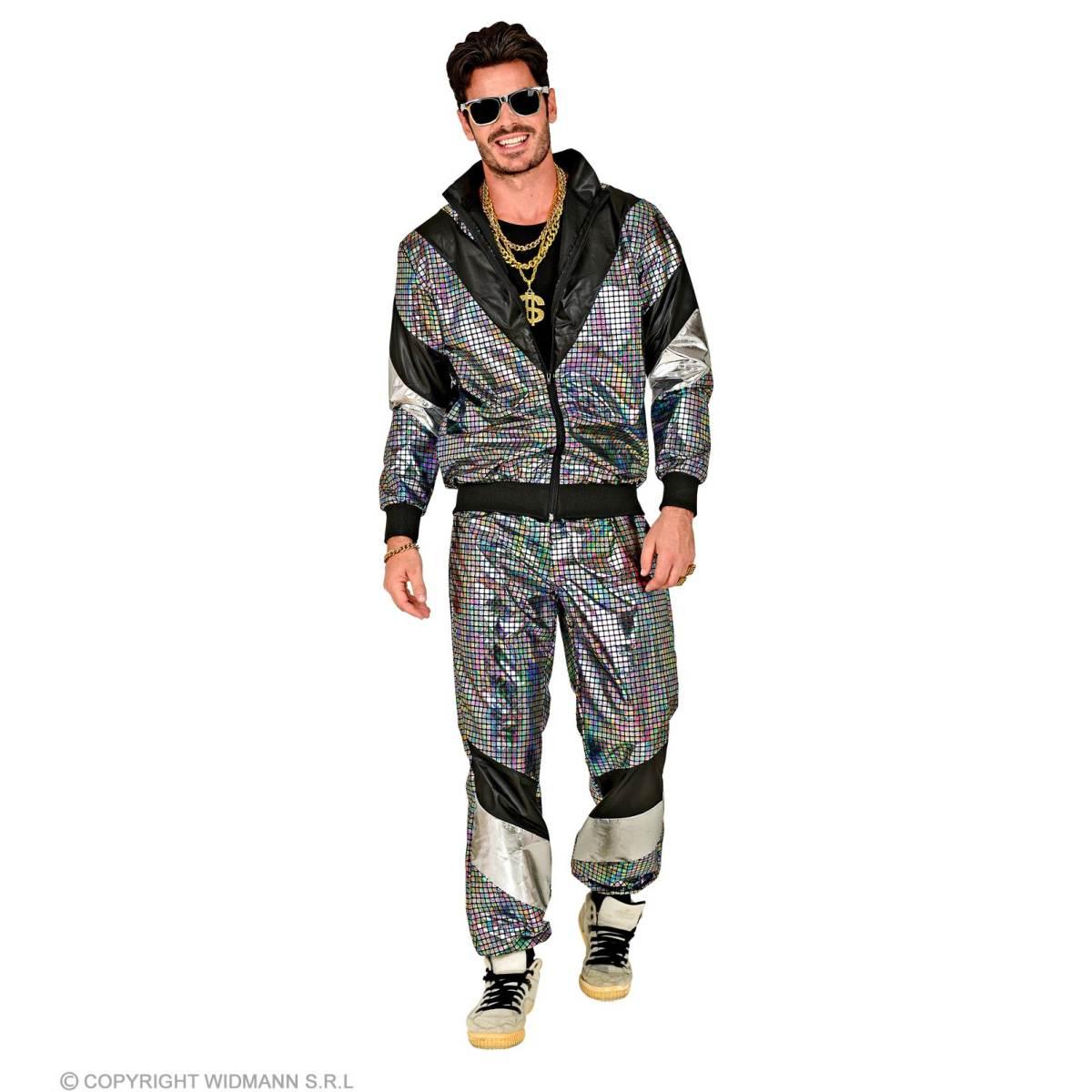 Costume Tuta Anni '70/'80 Dance Argento |Widmann