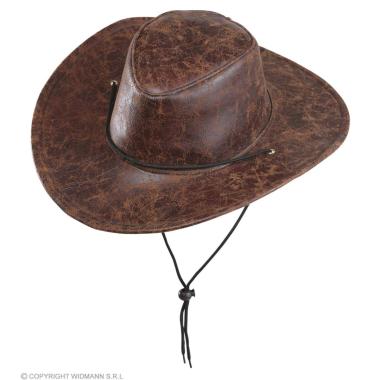 Cappello Cowboy Lusso Similpelle Marrone |Widmann