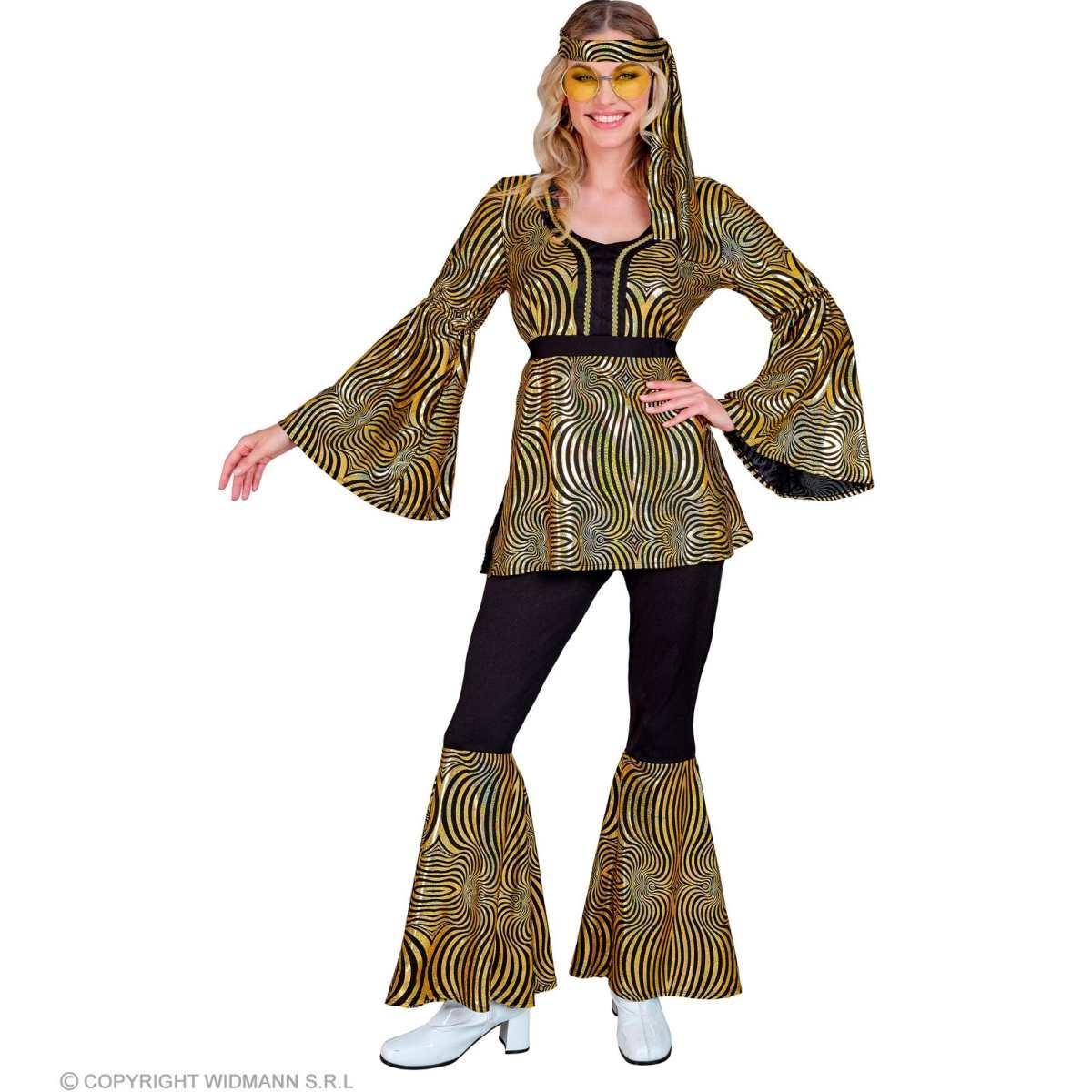 Costume Hippie Anni '70/'80 Oro |Widmann