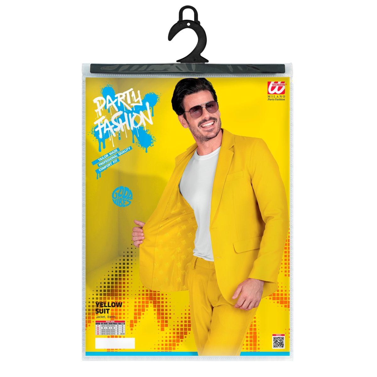 Costume Completo Party Disco Giallo |Widmann