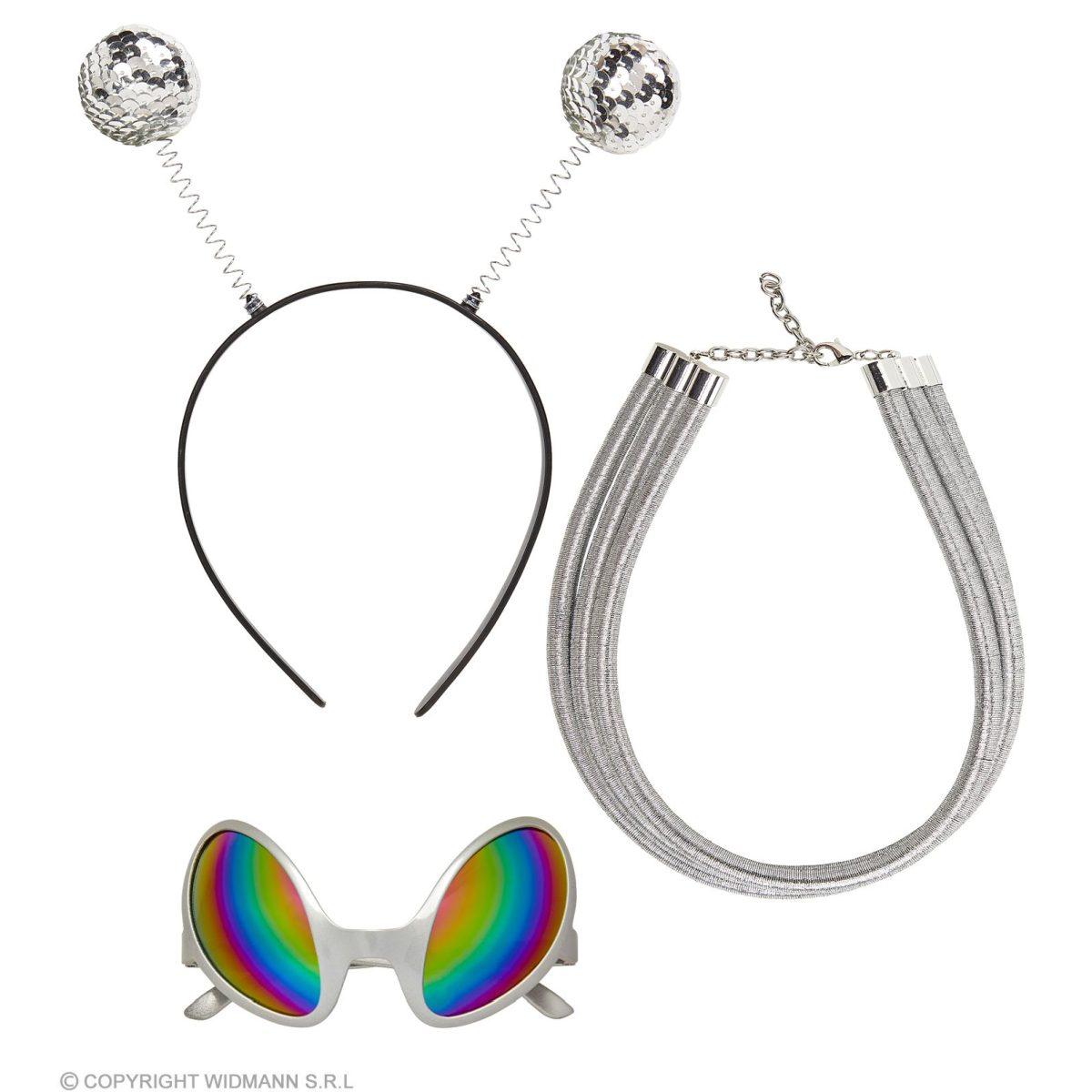 Alieno con Cerchietto Collana e Occhiali |Widmann