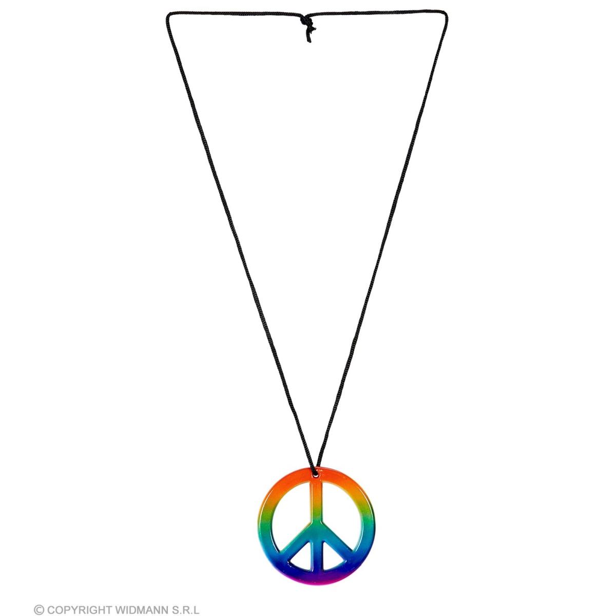 Collana Peace Love PVC Multicolor |Widmann