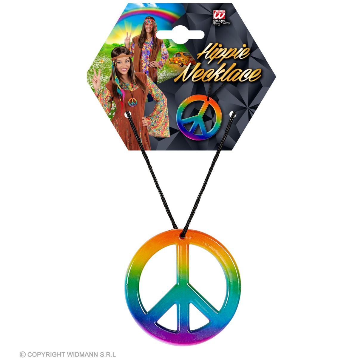 Collana Peace Love PVC Multicolor |Widmann