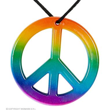 Collana Peace Love PVC Multicolor |Widmann