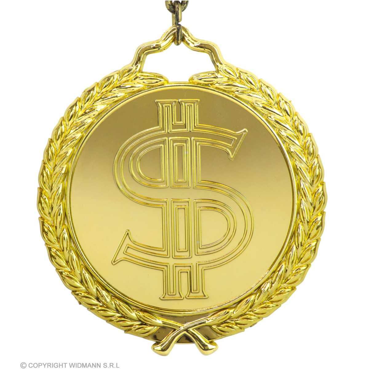 Collana Metallo Dollaro Oro cm.58 |Widmann