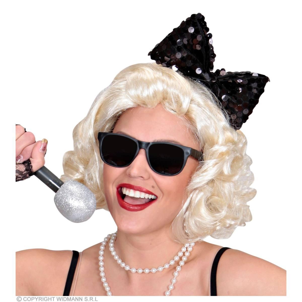 Cerchietto con Fiocco in Paillettes Nero |Widmann