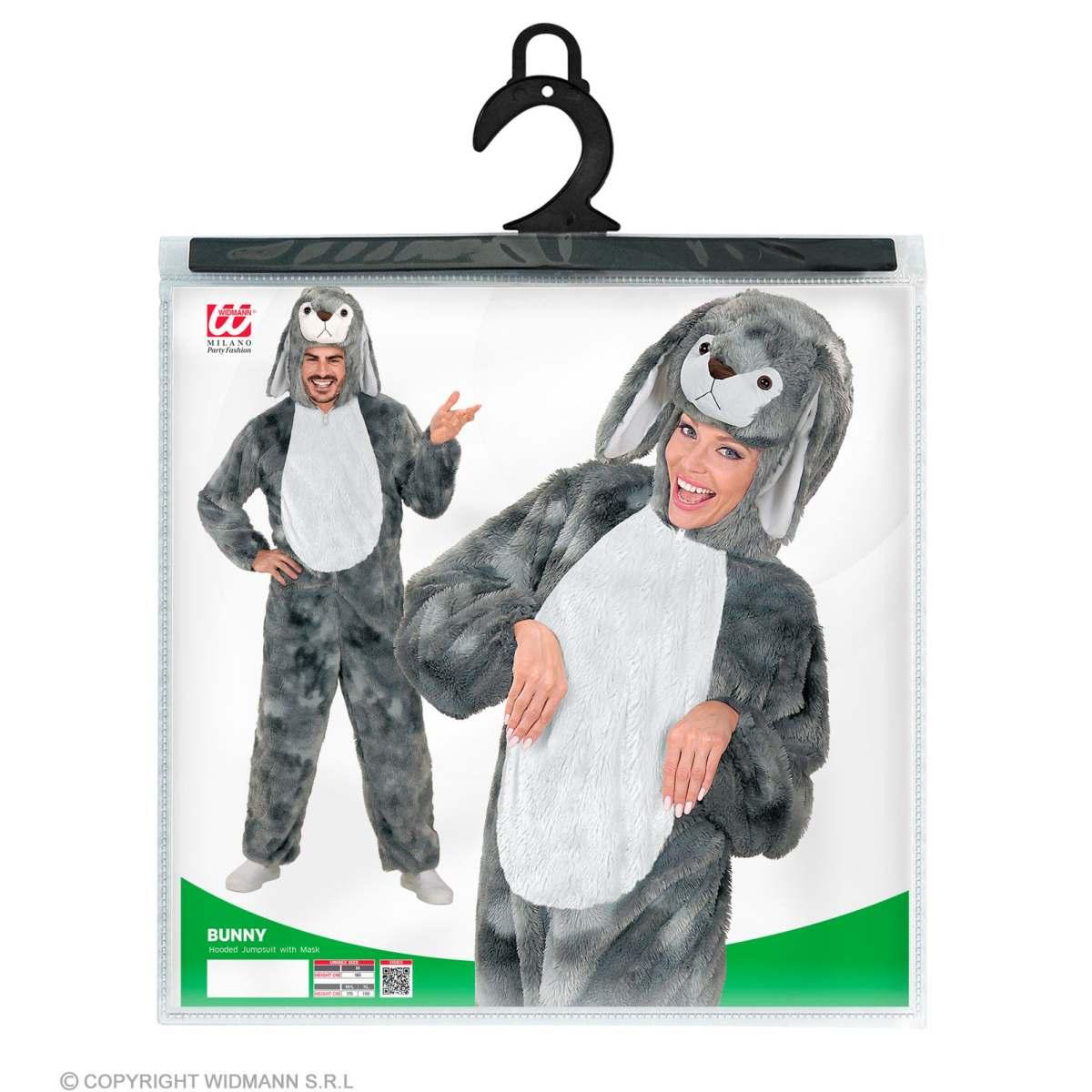 Costume Coniglio Grigio Peluche Soft |Widmann