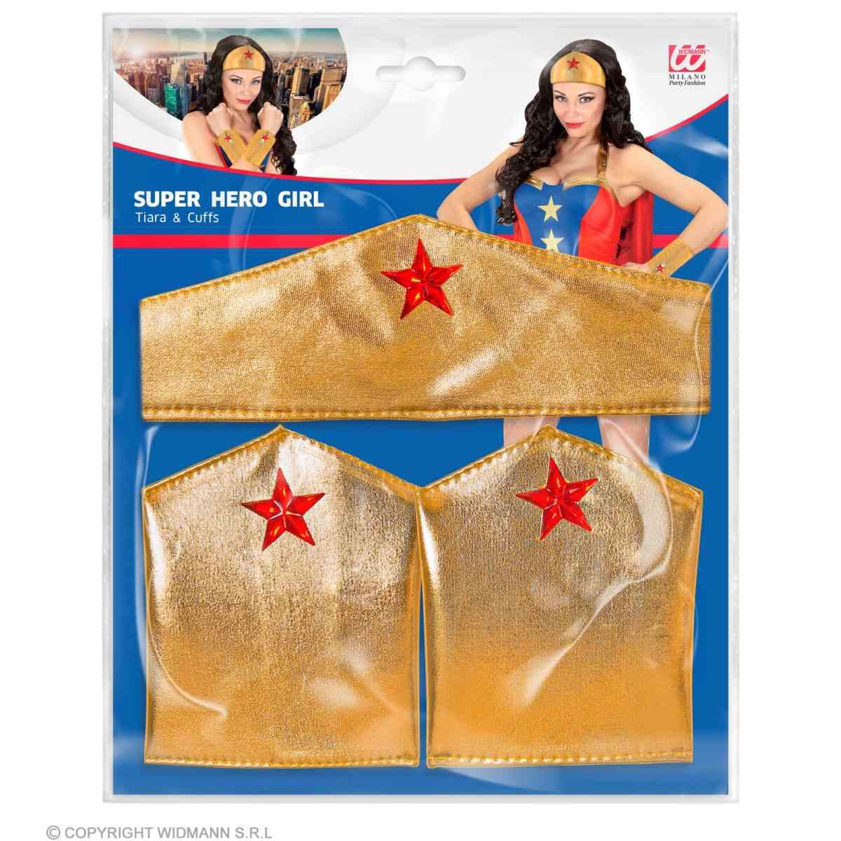 Fascia Testa Super Eroe con Bracciali |Widmann