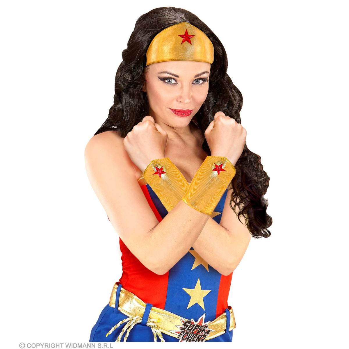 Fascia Testa Super Eroe con Bracciali |Widmann