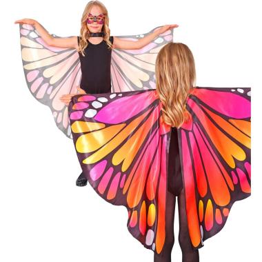 Ali Farfalla Rosa Arancio con Maschera cm.100x70 |Widmann