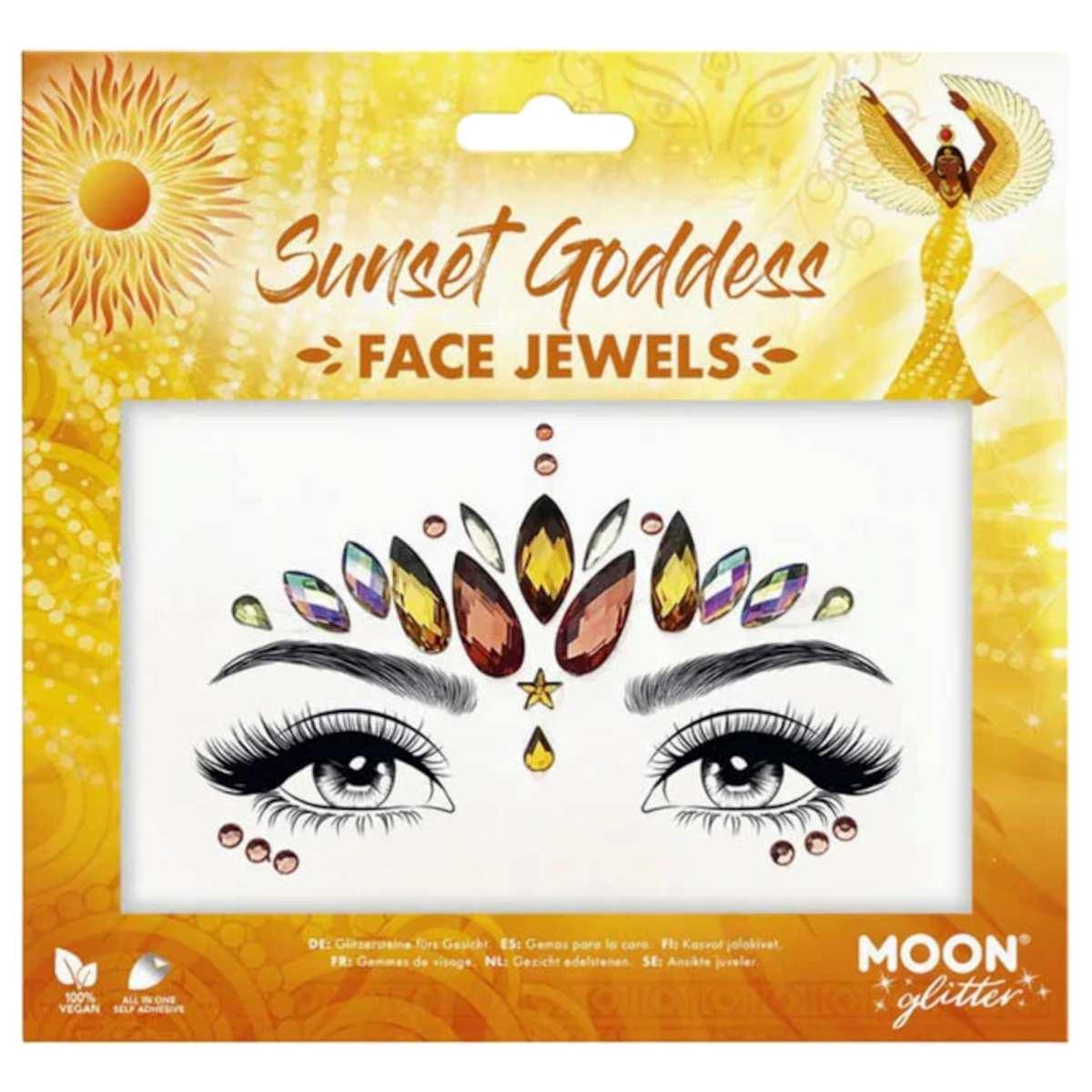 Trucco Decorazioni Adesive Viso Gemme Gialle |Smiffys