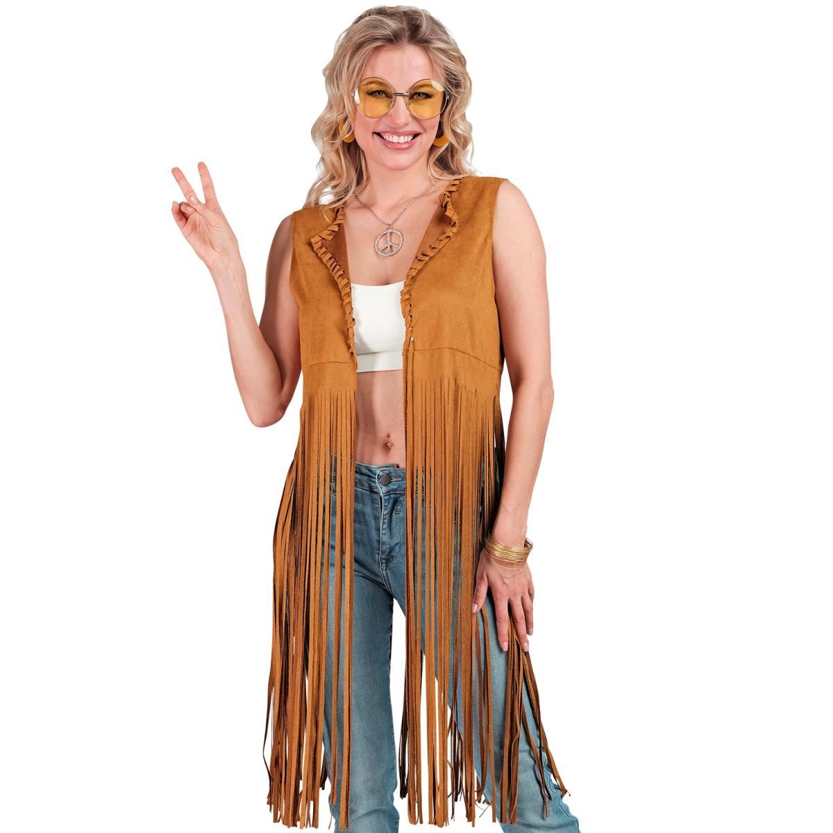 Costume Gilet Marrone con Frange |Widmann