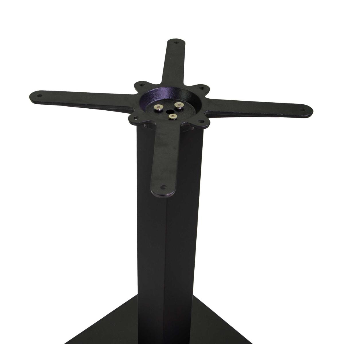 Base Tavolo Acciaio Top Ghisa Trevor Nero Quadro cm.40x40h72 | Vacchetti