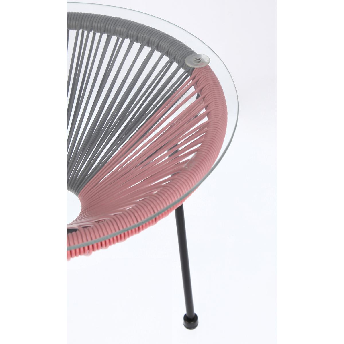 Tavolo Parker Multicolor con Vetro cm.ÃƒÂ˜50 | Bizzotto