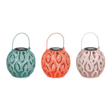 Lanterna Solare Metallo Krizia cm.15 Assortito 3 Colori | Bizzotto