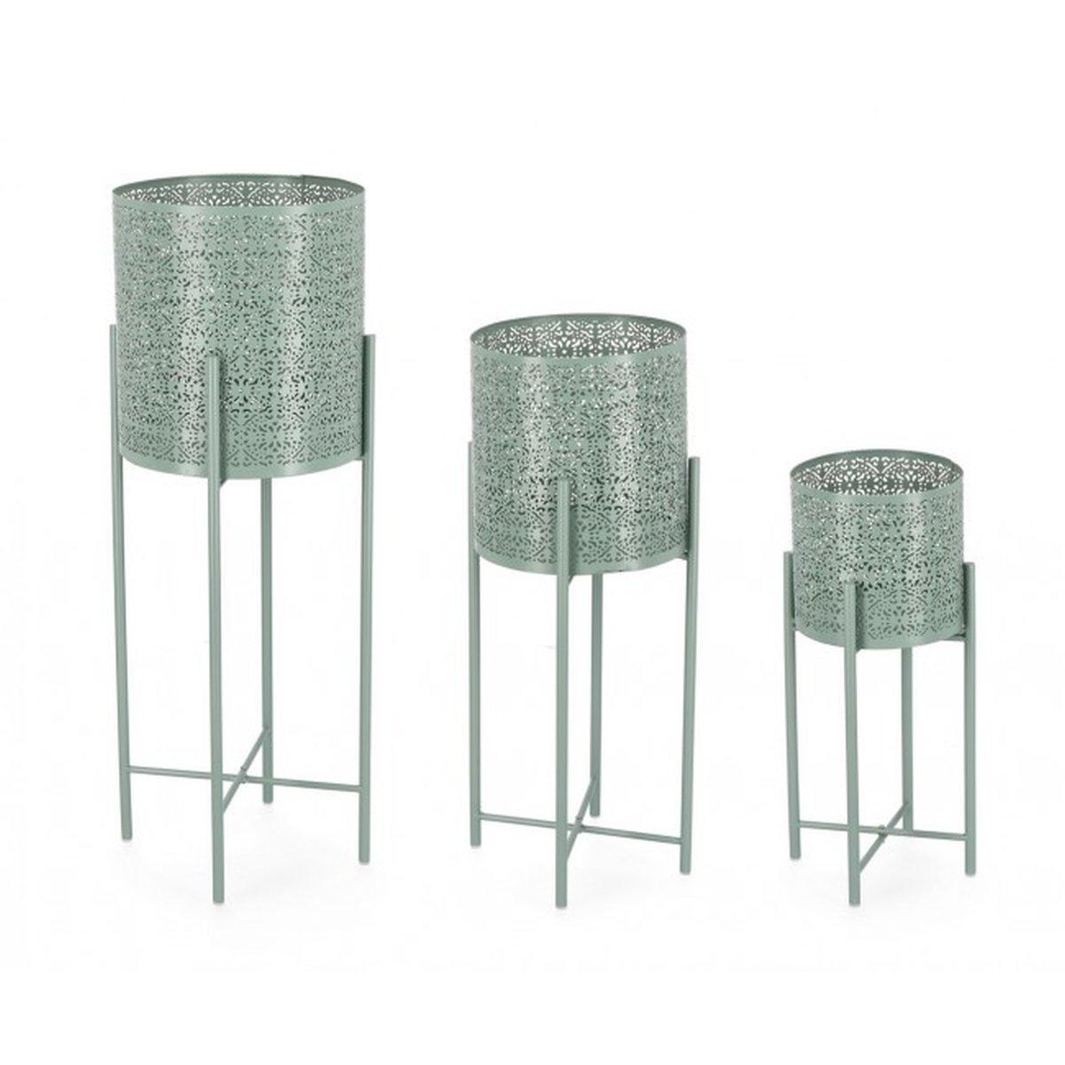 Portavaso Kalidas Tondo Alto Verde cm.ÃƒÂ˜28x61,5 | Bizzotto